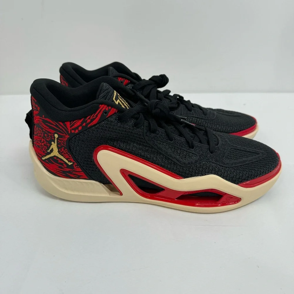 NWOB Nike Air Jordan Jason Tatum 1 Zoo Men’s 13 Black Gold Red DX5572-001 New